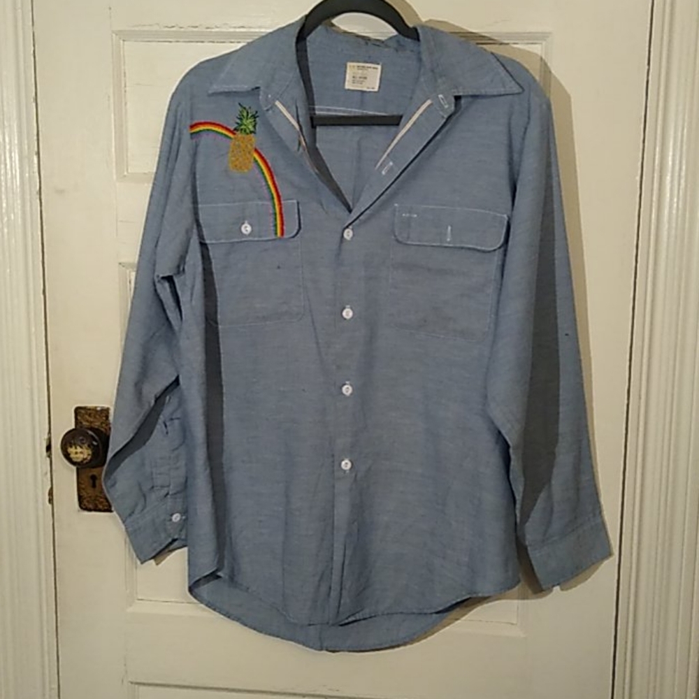 Rare Vintage BIG MAC embroidered hawaiin Rainbow